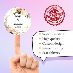 Trouwstickers, aangepaste rolstickers, bedankstickers, aangepaste labels, vrijgezellenfeest, vrijgezellenfeest, dooslabel, gunststickers, etiketten