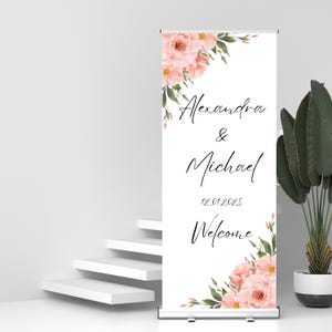 Custom Roll-up Banner, Custom Wedding Retractable Banner Stand, welcome board, Wedding Display,  Event banner, company introduction, banners