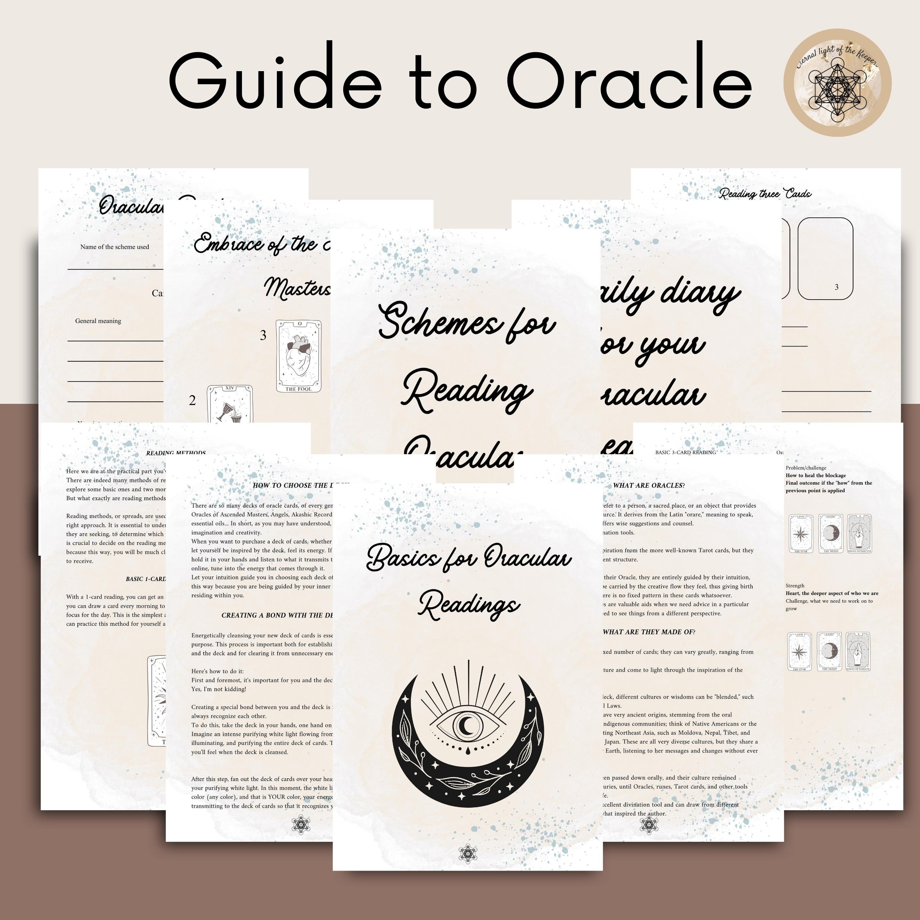 Printable Oracle Guide Comprehensive Guidebook for Card Readings, Ideal ...