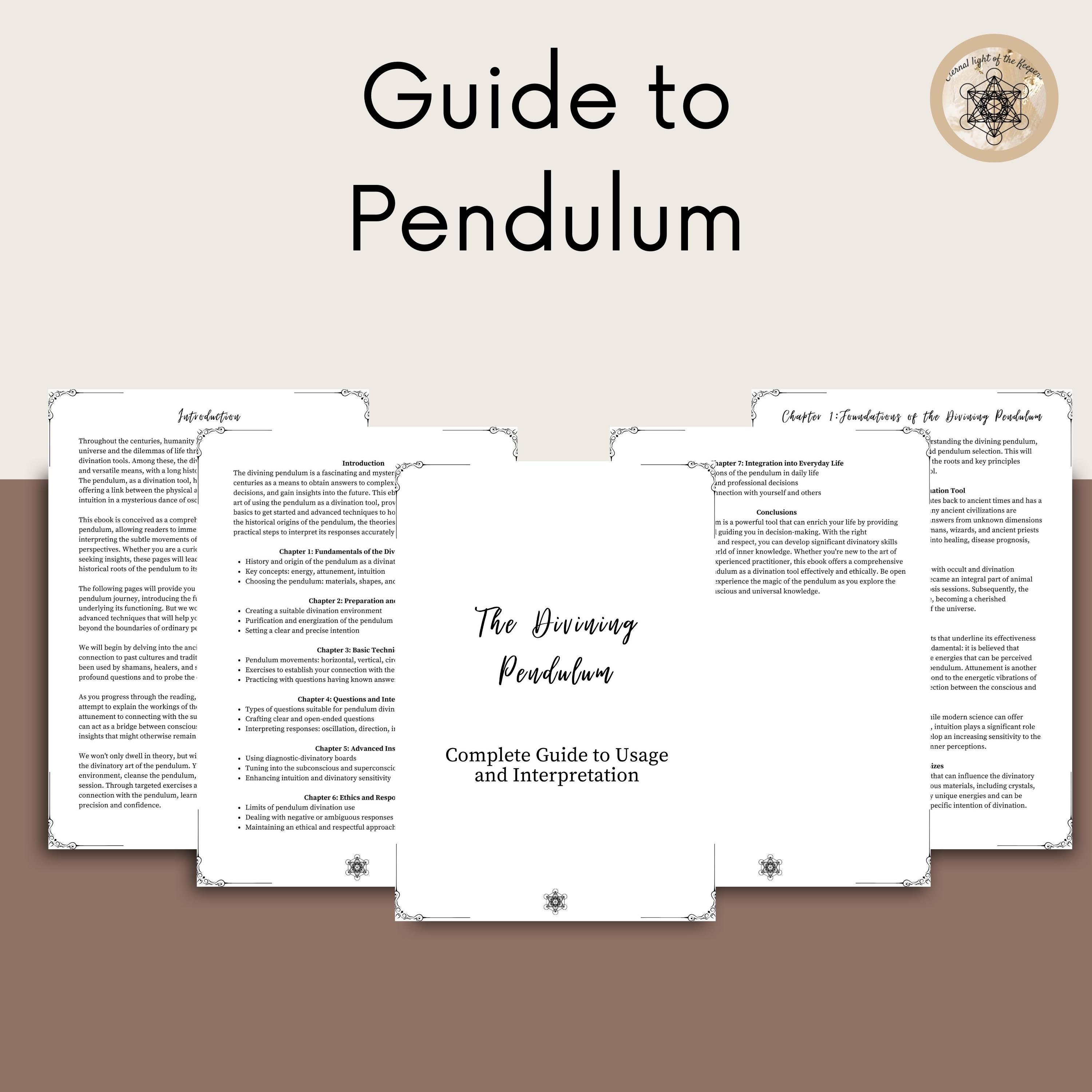 Printable Guide to Pendulum - Pendulum PDF Download for Intuition ...