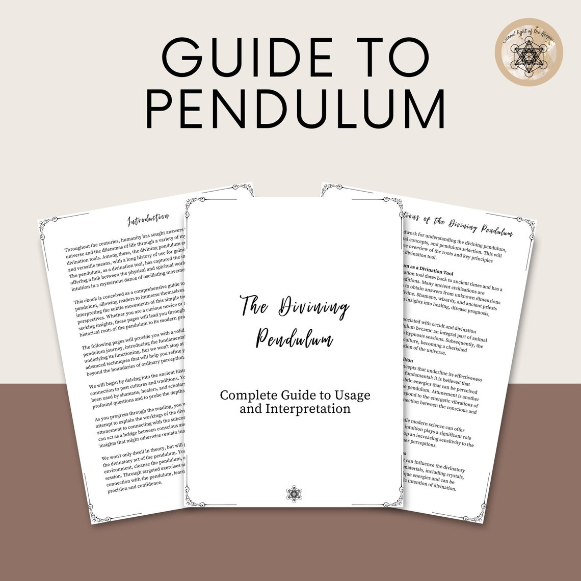 Printable Guide to Pendulum - Pendulum PDF Download for Intuition ...