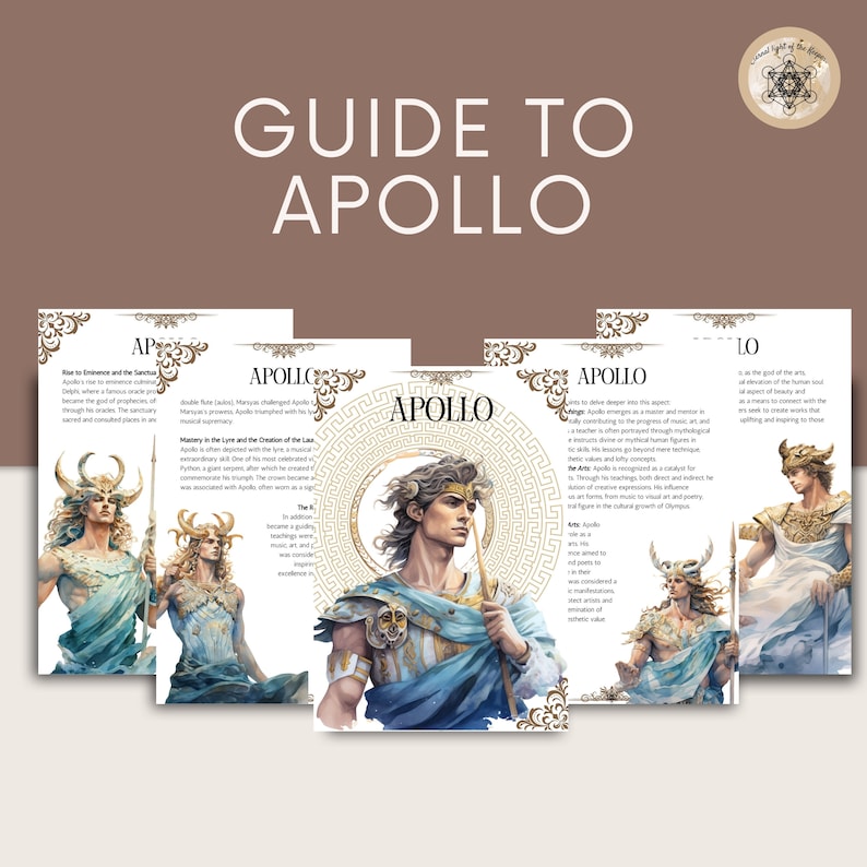 Apollo Atributes Apollo Guide, Ancient Greek Mythology Pages (digital Download). - Etsy