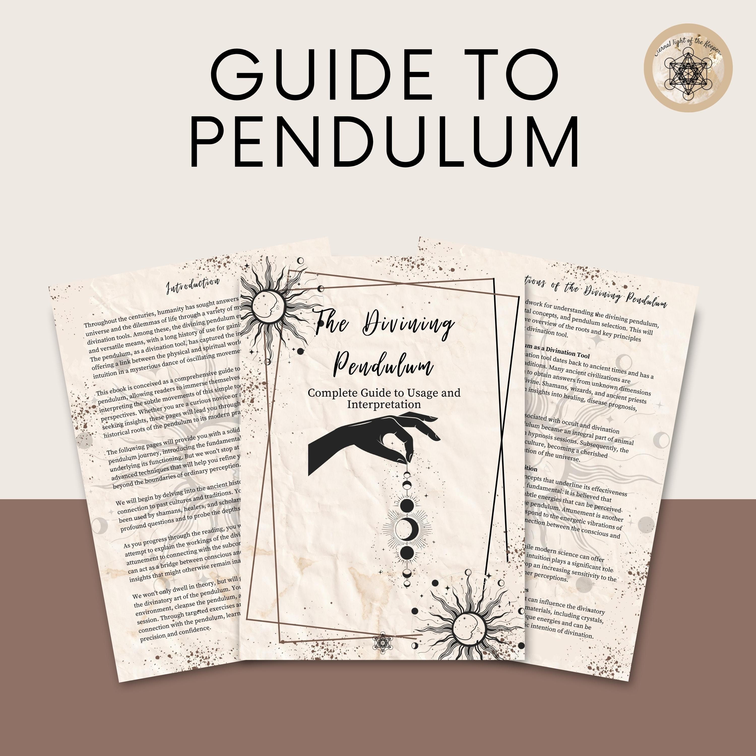 Pendulum Work Spiritually Guide.pdf Printable Pendulum Divination Guide – Intuition Enhancement (PDF ...