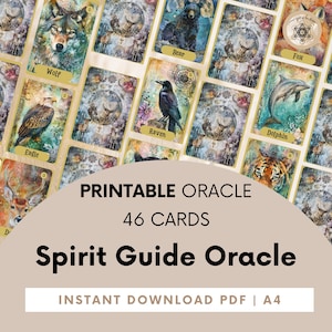 Spirit Guide Oracle, Spirit Animal, Spirit Guide Message, Spirit Guide Reading, Cartes Oracle + Guide PDF, Jeu de cartes Oracle Love numérique.
