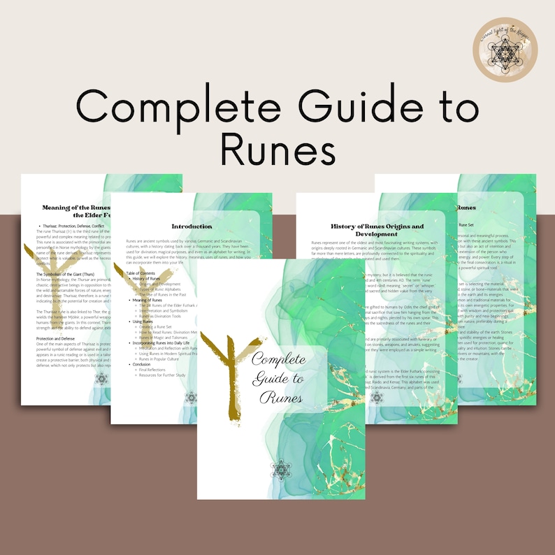 Printable Runes Guide, Celtic Magic, Divination Meaning (digital ...
