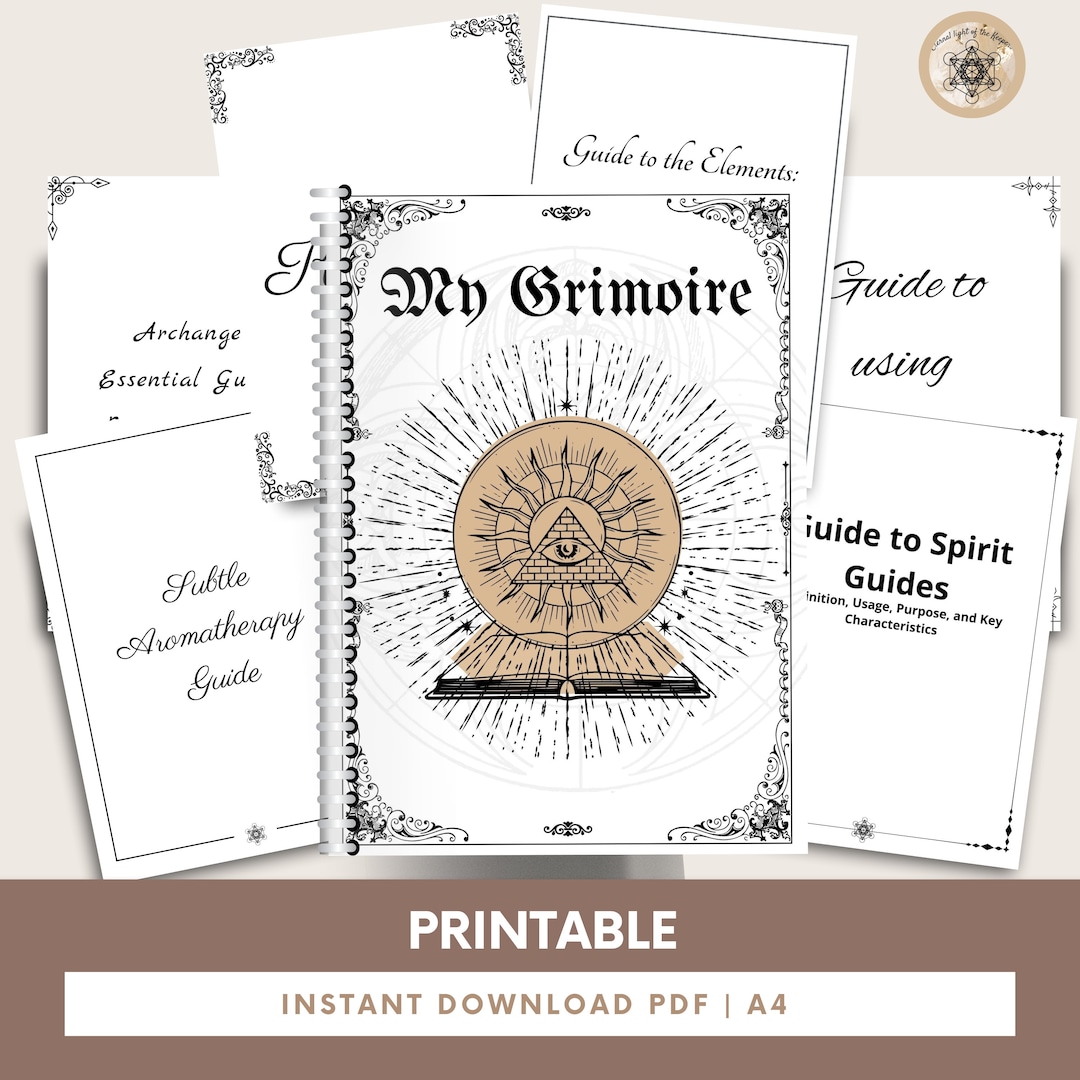 Printable Grimoire Pages, Digital Grimoire, Grimoire Pages, Grimoire Printable, Grimoire Book ...