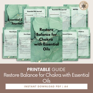 Essential Oils Chakra Balancing Guide, Holistic Healing Journal (PDF Digital Download)