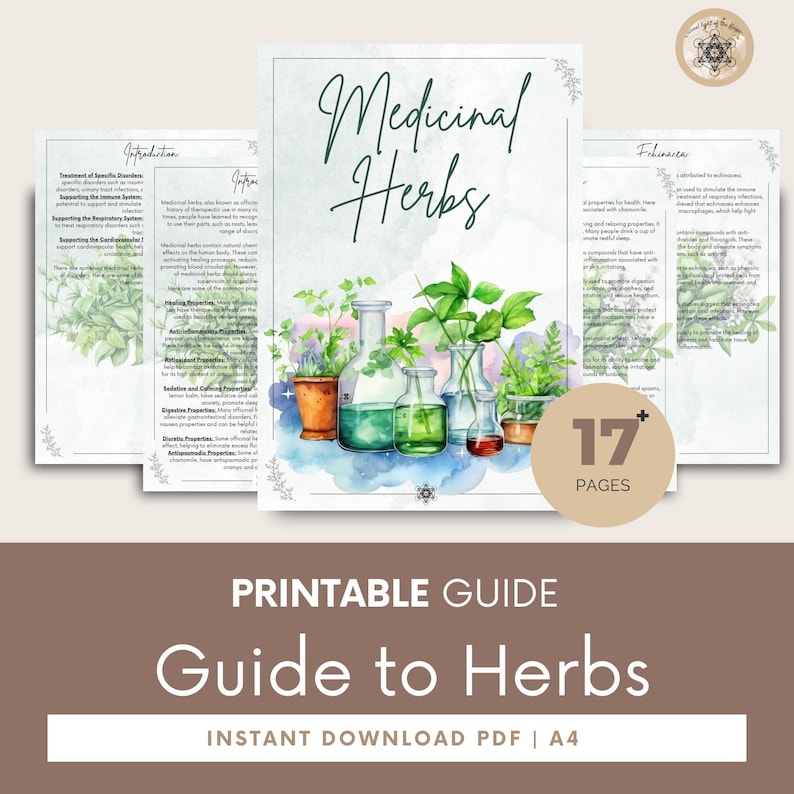 Printable Herbal Medicine Guide: A4 PDF on Medicinal Herbs, Herbal ...