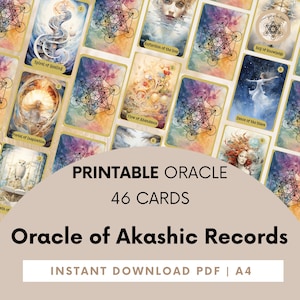 Jeu de cartes Oracle Annales akashiques, lecture akashique, conseils, canalisation, Oracle - Cartes Oracle et guide imprimables