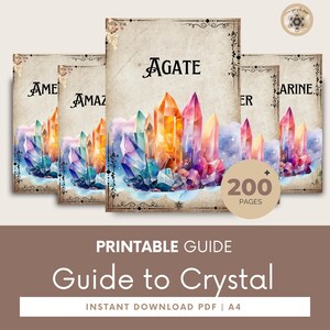 Printable Guide to Crystal and Gemstone Therapy: Comprehensive A4 PDF for Energy Healing, Crystals & Gemstone Properties and Information