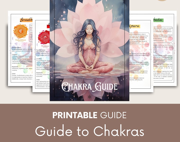 Chakra Guide Bundle: Workbook, Cards, Art, Symbols (PDF & Canva) - Etsy