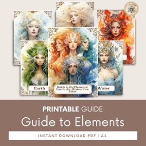 The four elements: Air, Water, Earth, Fire, Elements, 4 Elements, Book of shadows, Elements symbols.