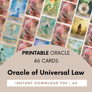Cartas Oráculo de Ley Universal, Ley de Atracción, Ley de Vibración, Ley de Acción, Adivinación, Descarga digital