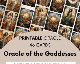 Goddess, Goddess Oracle, Feminine energy, Goddess Card, Divine Feminine Card, Oracle Card Reading, Oracle Card Deck, Printable