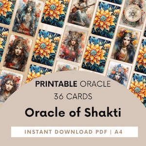 Shakti, Shakti Göttin, indische Göttin, Hindu-Göttin, Göttin Orakel, weibliche Energie, Göttin Karte, göttlich weibliche Karte, Printable