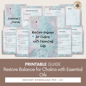 Chakra Balancing Essential Oils Guide, Holistic Healing (PDF Digital Download)