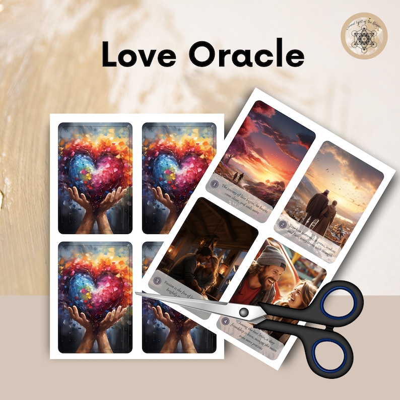 The Love Oracle Cards, Printable Love Oracle Deck, Oracle Cards PDF