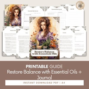 Natural Remedies with Essential Oils + Journal, Essential Oil Blends, Holistic Healing, Herbal Treatment, Natural Health Solutions.