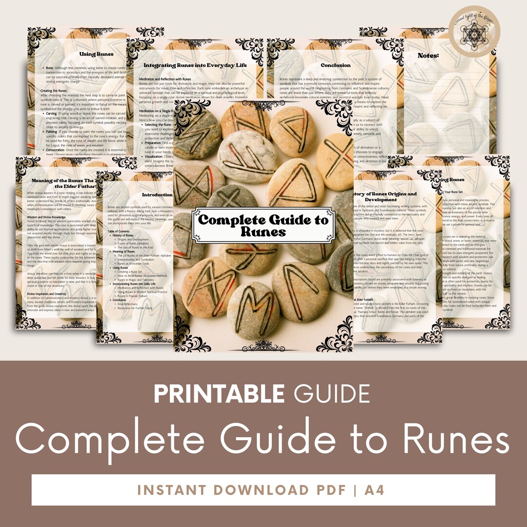 Printable Runes, Runes for Beginners, Celtic Runes, Magic Runes, Runes ...