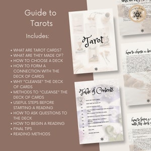 Printable Tarots for Beginners Guide - Comprehensive A4 PDF Guide to ...