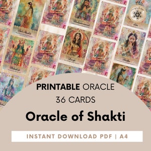 Shakti, Dea Shakti, Dea indiana, Dea indù, Oracolo della dea, Energia femminile, Carta della Dea, Carta Divina Femminile, Stampabile