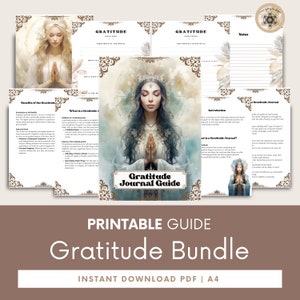 BUNDLE: Gratitude Planner + Gratitude Journal Guide, Daily Gratitude Journal, thankfulness Journal, Grateful