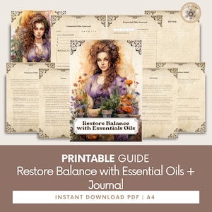 Natural Remedies with Essential Oils + Journal, Essential Oil Blends, Holistic Healing, Herbal Treatment, Natural Health Solutions.