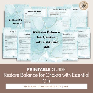 Chakra Balancing Essential Oil Guide, Holistic Healing Journal (PDF Digital Download)