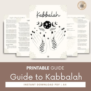 Druckbare Anleitung zur Kaballah - A4 Ressource für spirituelles Wachstum, Erforschung des Baumes des Lebens für persönliche Erleuchtung