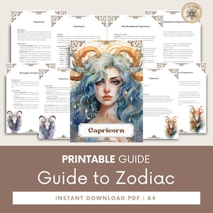 Guia de astrologia do signo do zodíaco de Capricórnio, livro abrangente de horóscopo, aprenda insights de astrologia, guia astrológico.