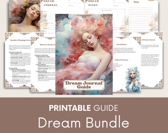 Dream Journal Guide Bundle: Dream Diary, Sleep Tracker (A4 Digital Download)