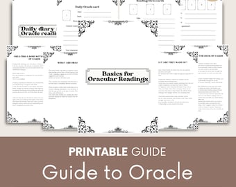 Printable Oracle Card Reading Guide – Workbook, Spiritual Journey (PDF)