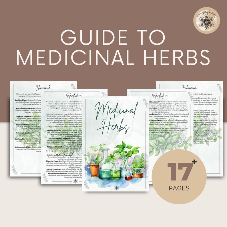Printable Herbal Medicine Guide A4 PDF on Medicinal Herbs, Herbal
