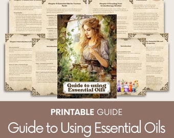 Essential Oils Guide, Aromatherapy Uses, Printable Grimoire Pages (A4 PDF)