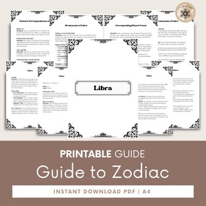 Guia de astrologia do signo do zodíaco de Libra, livro abrangente de horóscopo, aprenda insights de astrologia, guia astrológico.