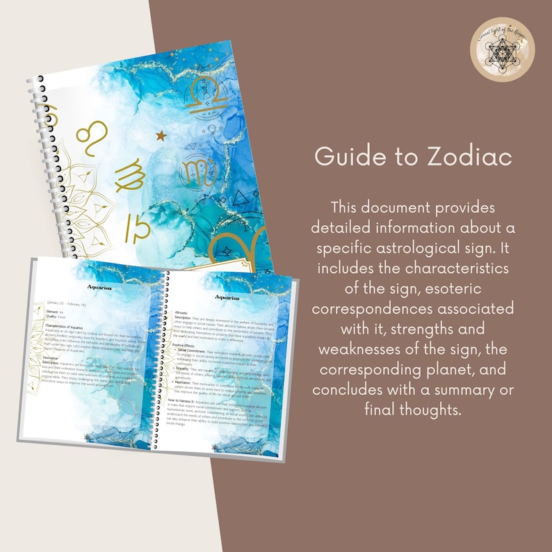 Aquarius Zodiac Sign Astrology Guide, Comprehensive Horoscope Book
