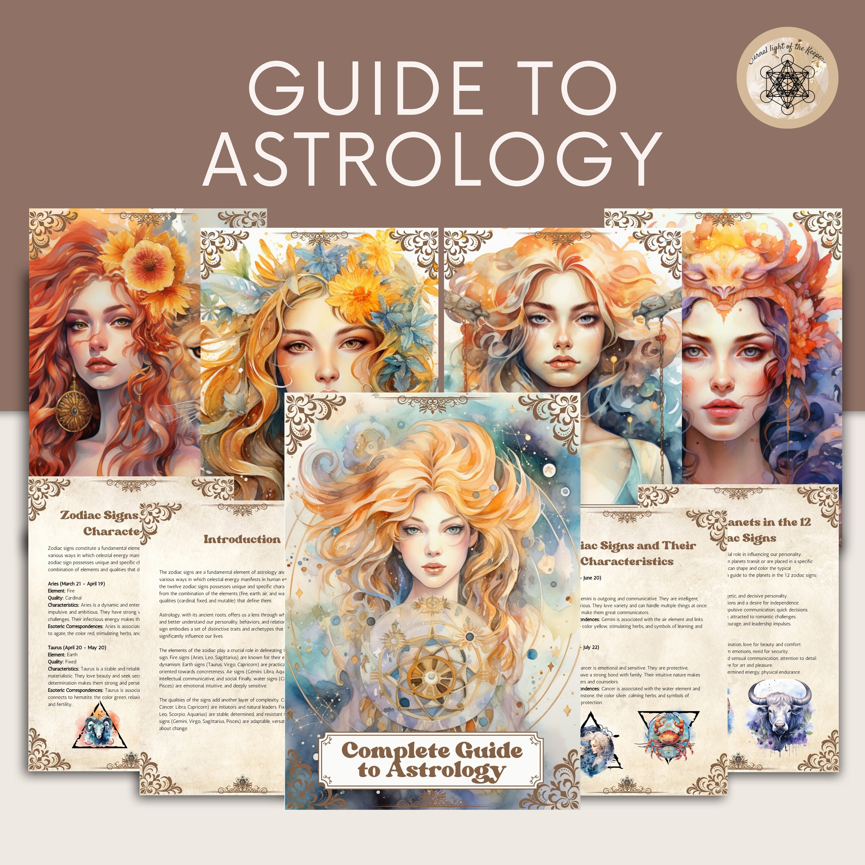 Printable Zodiac Guide – Detailed Astrology Workbook (PDF) - Etsy