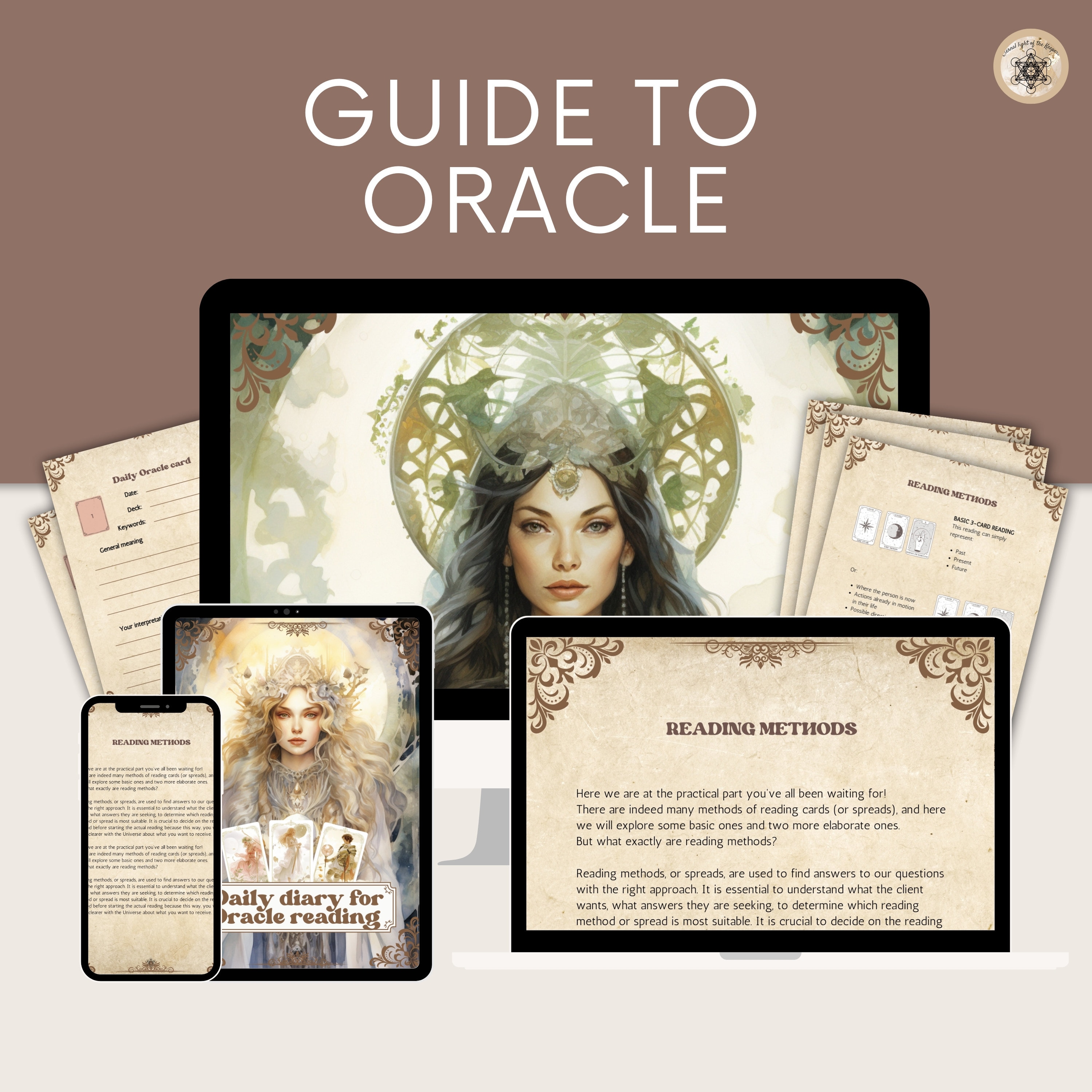 Printable Oracle Card Reading Guide – Basic Layouts (digital Download ...