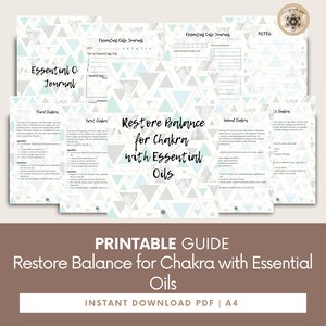 Chakra Balancing Essential Oils Guide, Holistic Healing (PDF Digital Download)