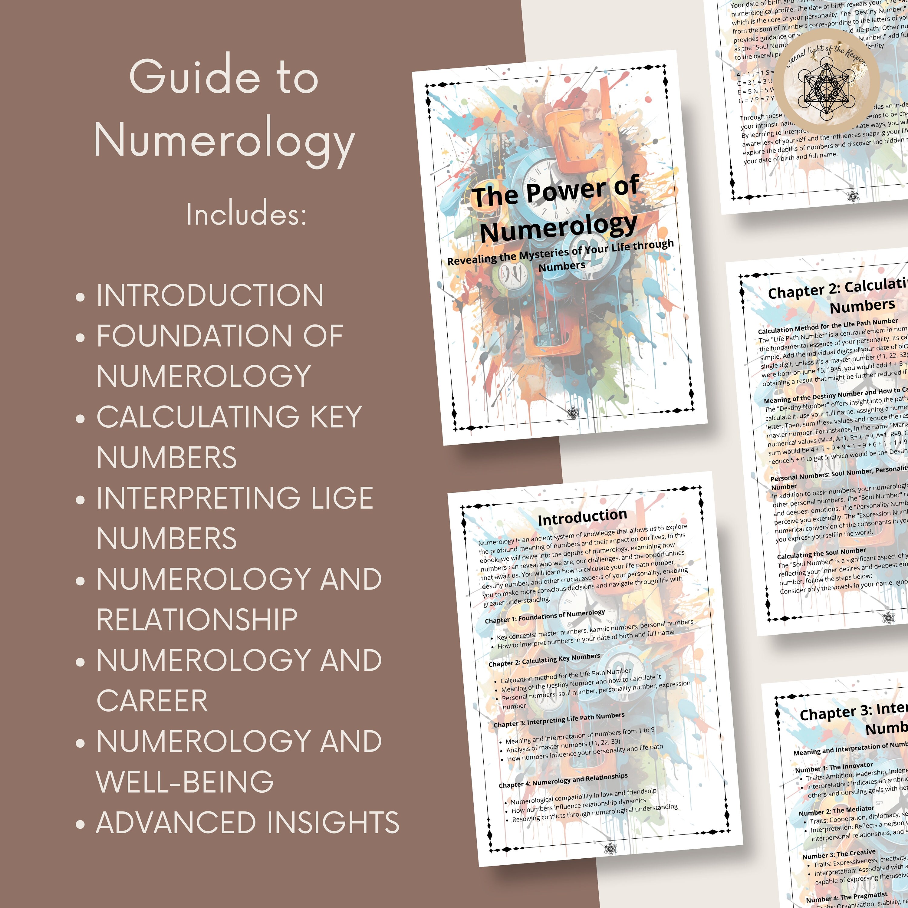 Numerology Worksheet.pdf Numerology Guide, Printable Numerology Guide, Learn Numerology, Number ...