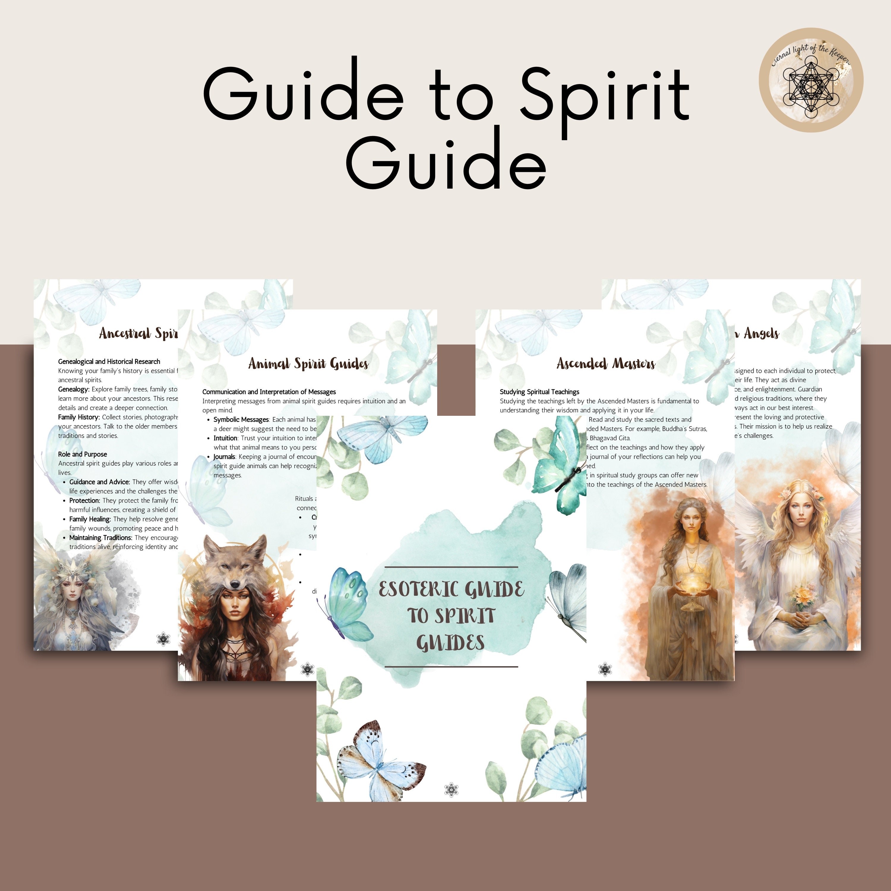 Spirit Guides, Animal & Ancestral Guide, Meditation Journal (digital ...