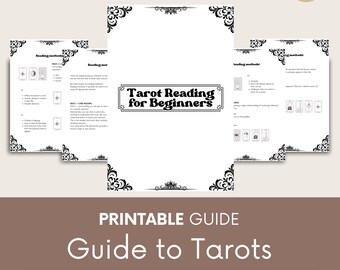 Guia de Leitura de Tarô para Imprimir – Esquemas Básicos de Cartas (Download Digital)