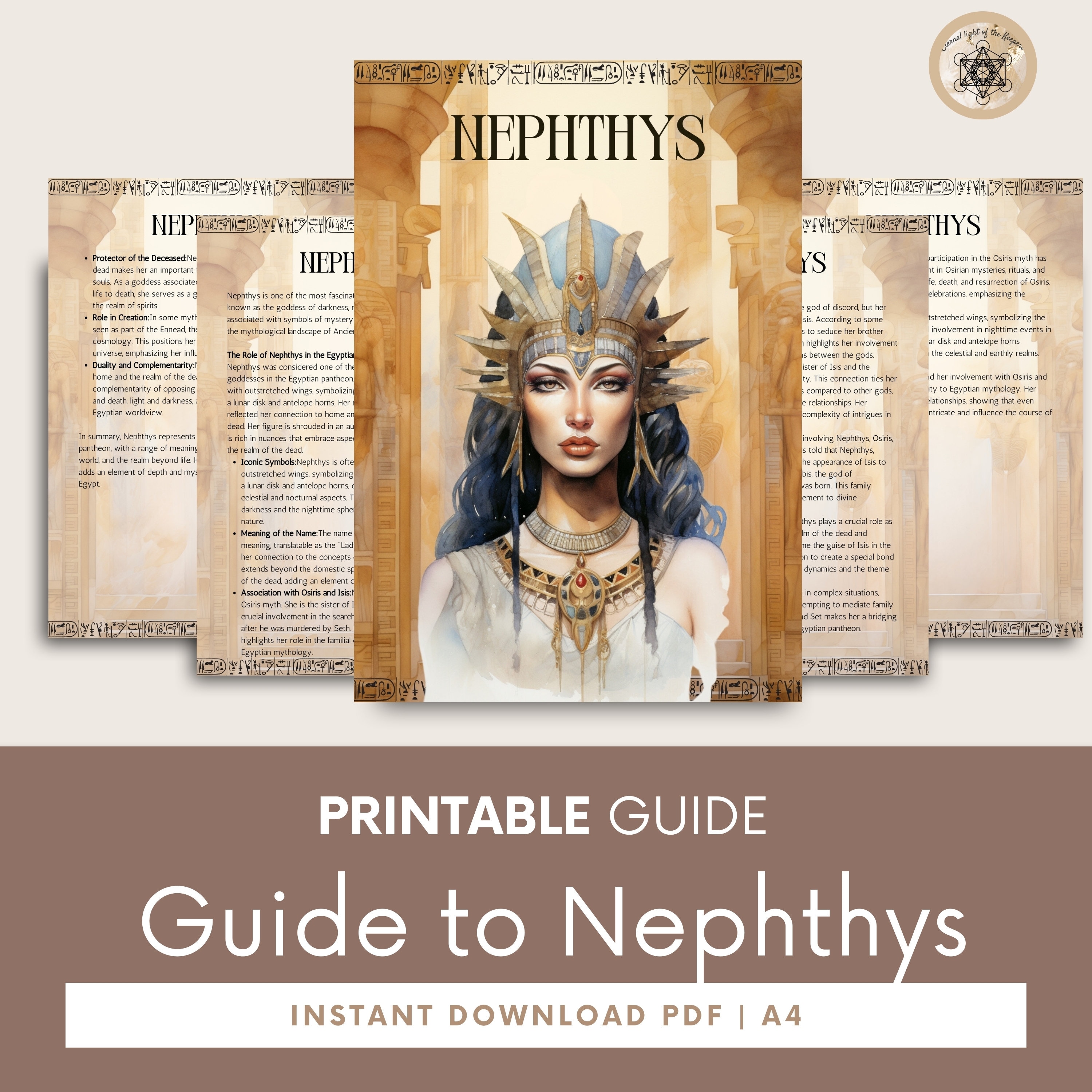 Nephthys Guide, Egyptian Goddess Grimory Pages (PDF). - Etsy, image size:3000x3000