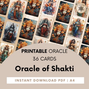 Shakti, Shakti Göttin, indische Göttin, Hindu-Göttin, Göttin Orakel, weibliche Energie, Göttin Karte, göttlich weibliche Karte, Printable