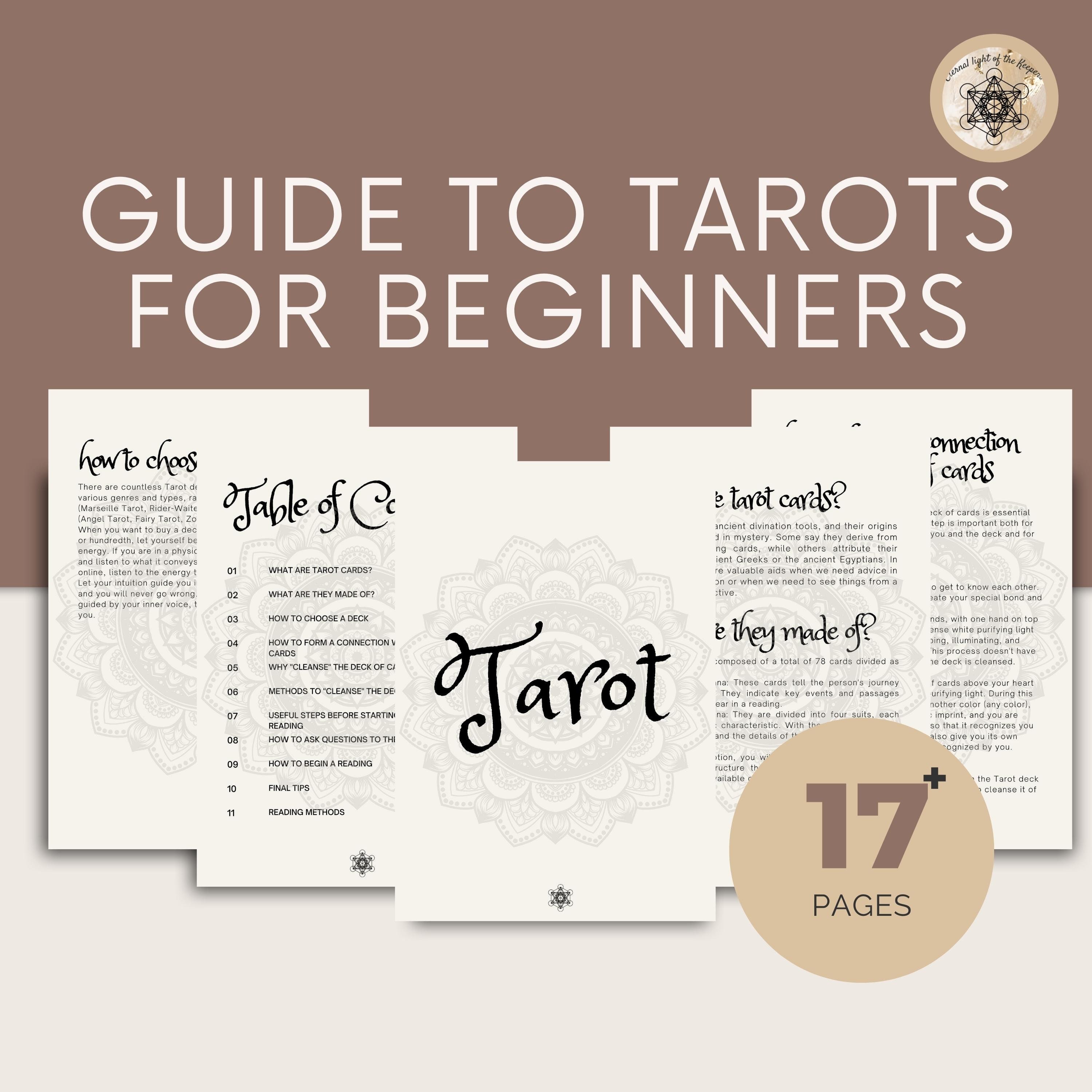 Printable Tarots for Beginners Guide Comprehensive A4 PDF Guide to ...