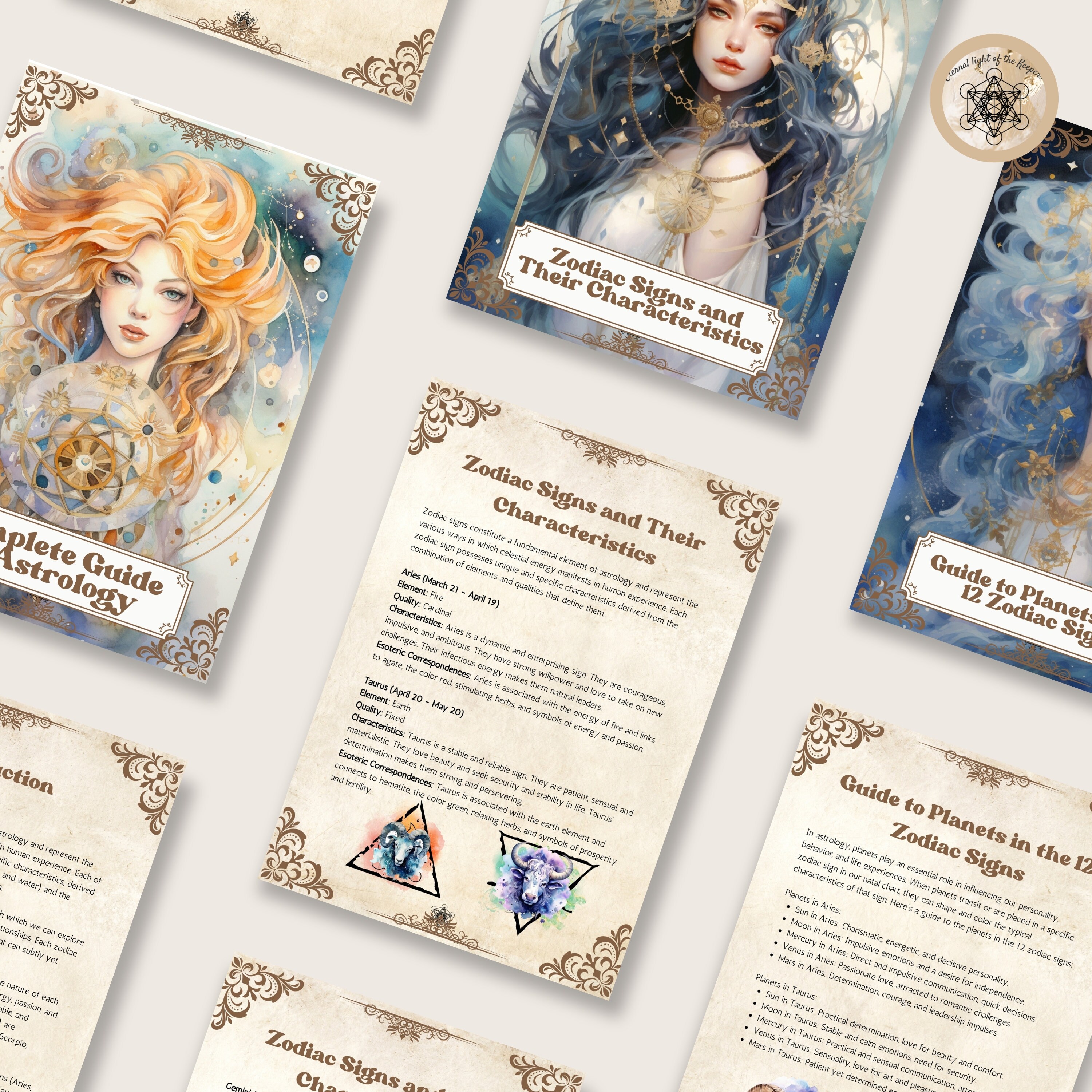 Printable Zodiac Guide – Detailed Astrology Workbook (PDF) - Etsy