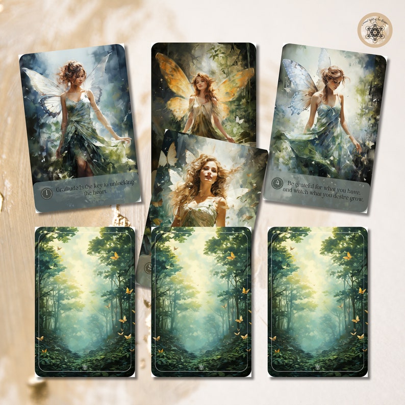 The Gratitude Oracle, Printable Gratitude Cards, Digital Oracle of