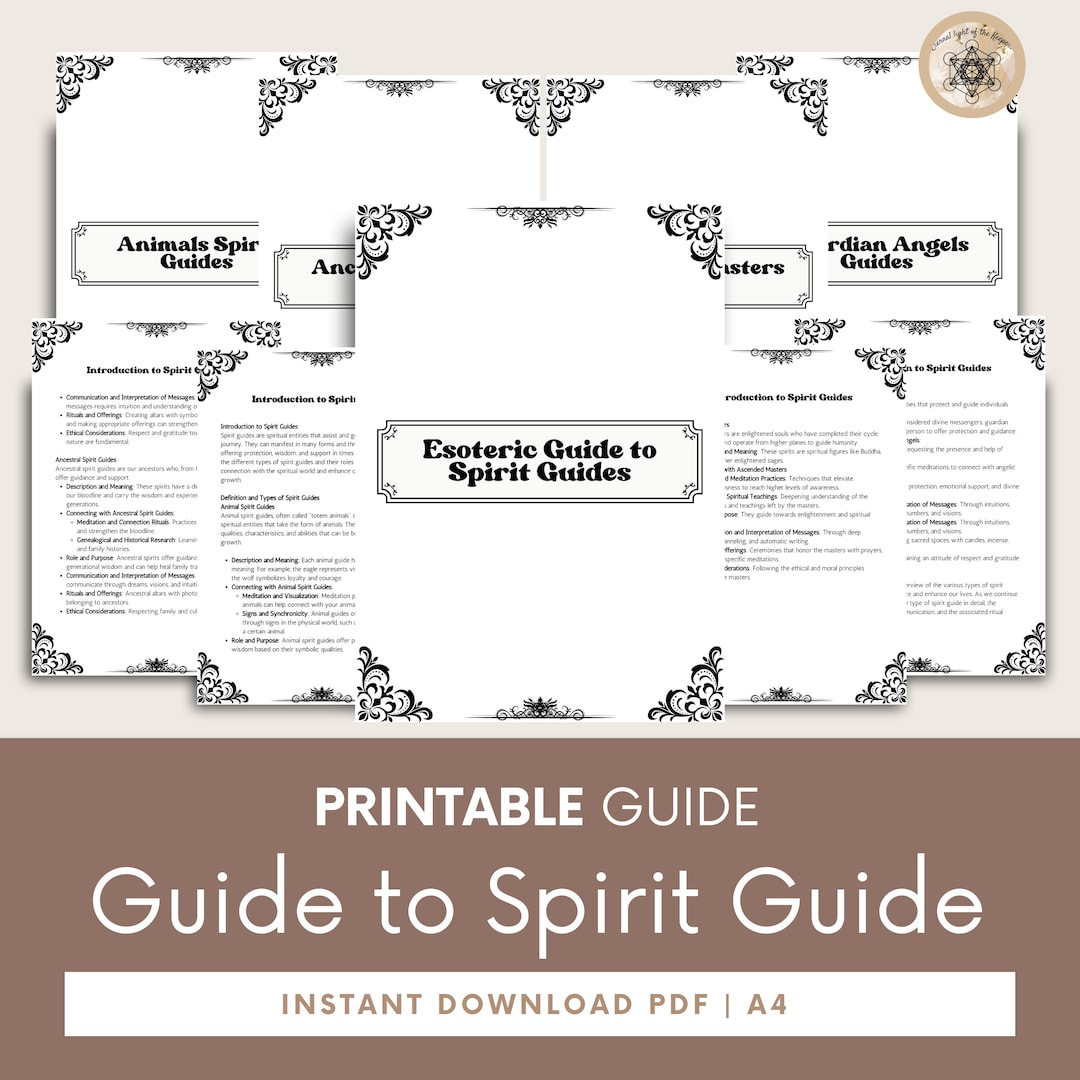 Spirit Guides Guide, Animal Spirits, Ancestral Guides (digital Download ...