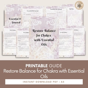 Chakra Balancing Essential Oil Guide, Holistic Healing (PDF Digital Download)