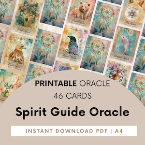 Spirit Guide Oracle, Spirit Animal, Spirit Guide Message, Spirit Guide Reading, Oracle Cards + PDF-gids, Digital Love Oracle Card Deck.